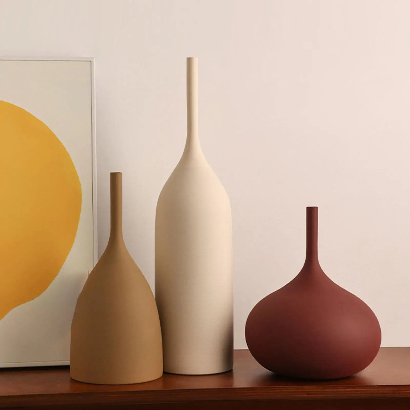 Jarrón Decorativo de Porcelana Minimalista para el Hogar