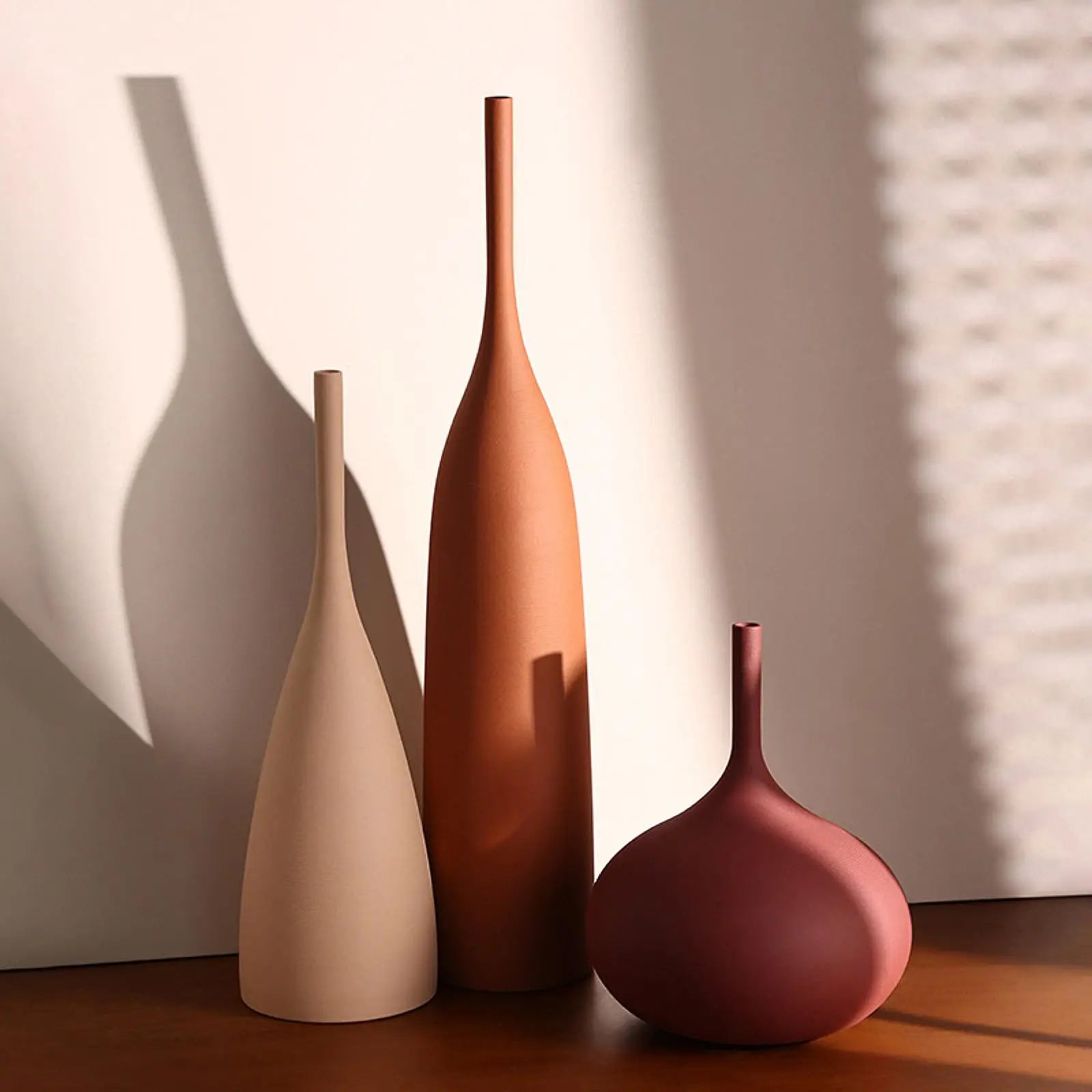 Jarrón de Porcelana Minimalista para Mesa y Centro de Mesa