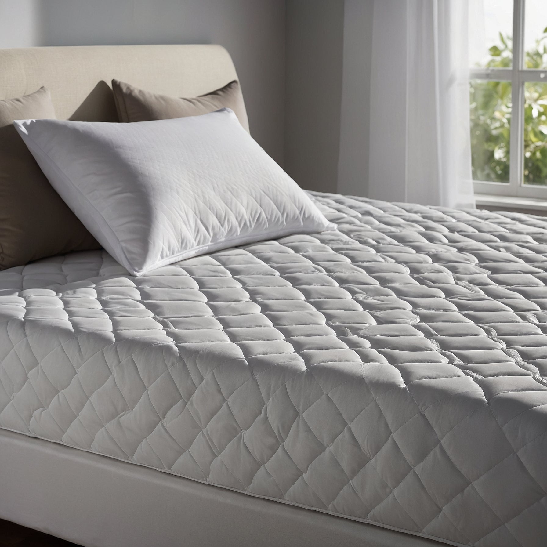 Cubrecolchon Impermeable 2 Plazas blanco
