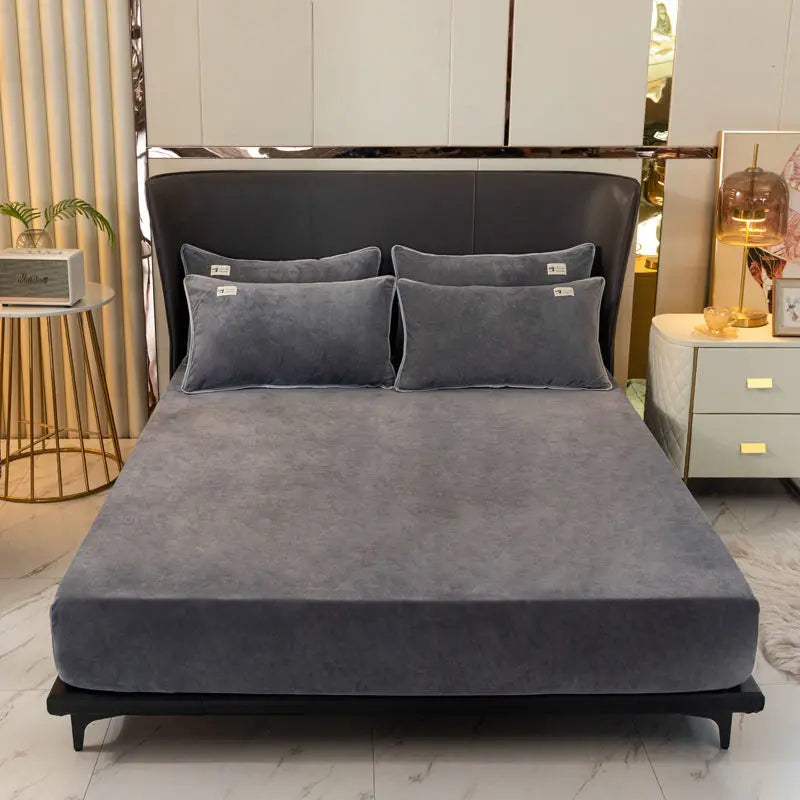 Sábana Bajera Terciopelo Ajustable 1 a 2 Plazas 90-180 cm