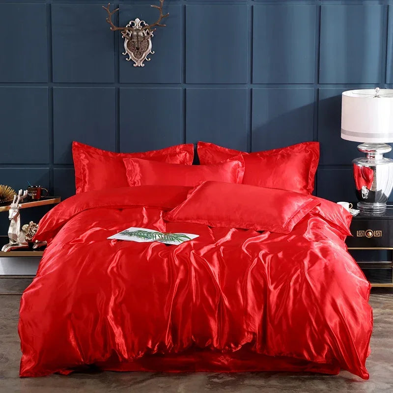 Juego de Cama 4 Piezas Rayón Premium Color Sólido