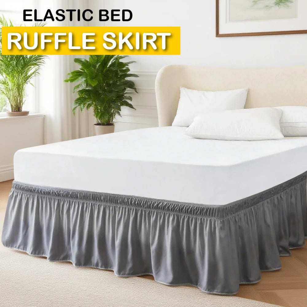 Falda de Cama Elástica con Volantes King Queen Twin