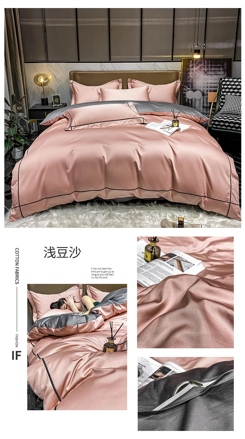 Juego de Ropa de Cama Lujo Algodón Egipcio 800 Hilos Hotelera