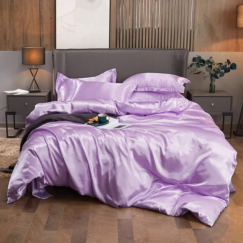 Juego de Cama 4 Piezas Rayón Premium Color Sólido