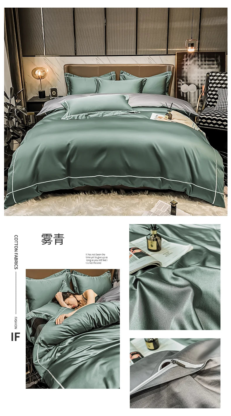 Juego de Ropa de Cama Lujo Algodón Egipcio 800 Hilos Hotelera