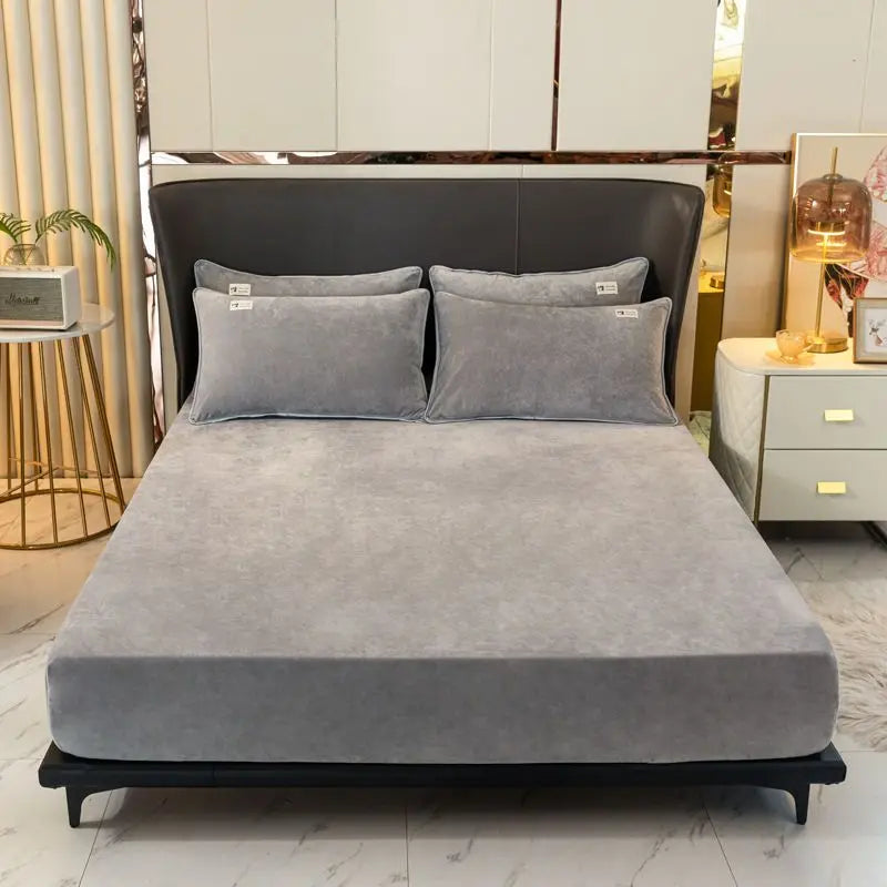 Sábana Bajera Terciopelo Ajustable 1 a 2 Plazas 90-180 cm
