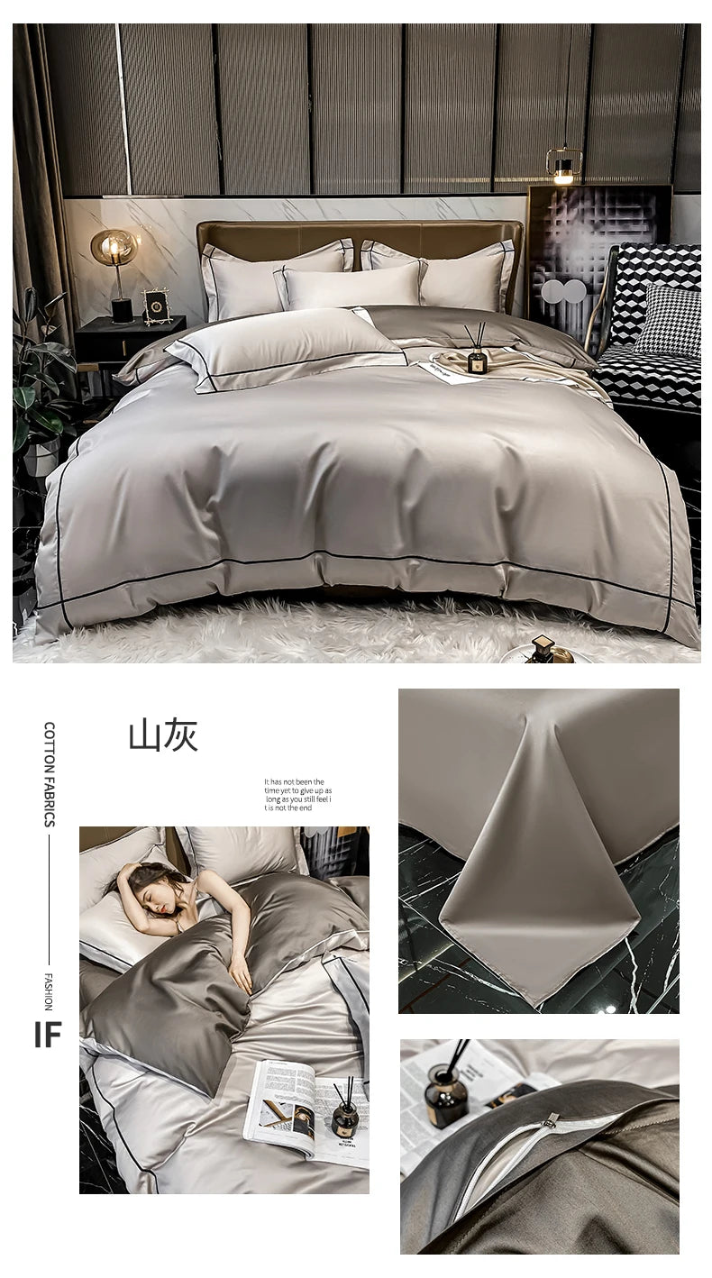Juego de Ropa de Cama Lujo Algodón Egipcio 800 Hilos Hotelera