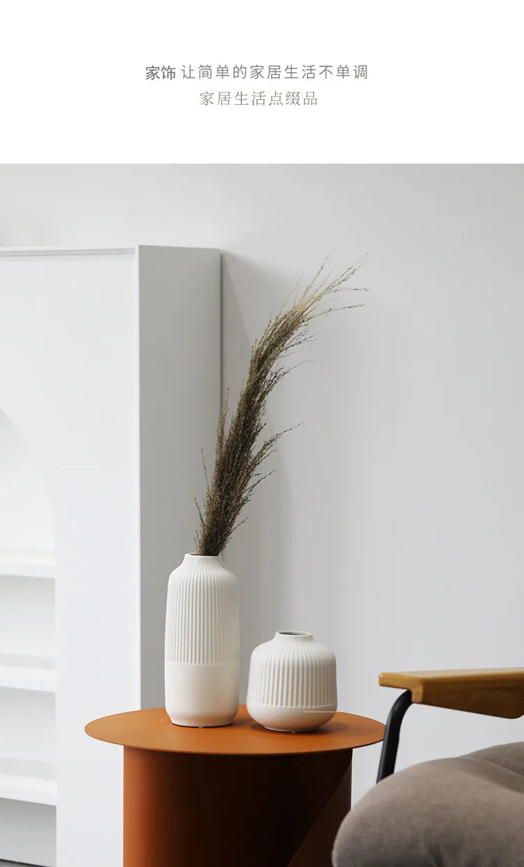 Jarrón de Cerámica Moderno Decorativo para Sala de Estar