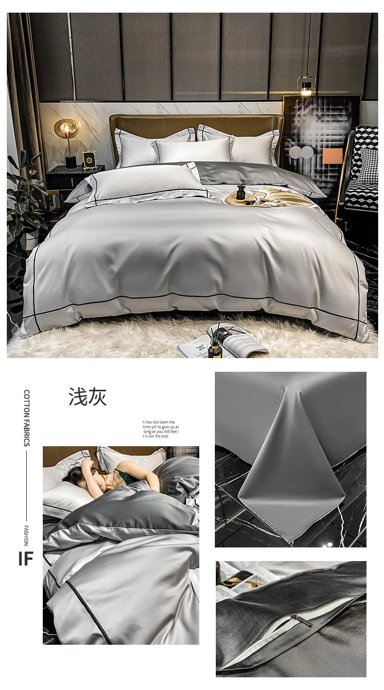 Juego de Ropa de Cama Lujo Algodón Egipcio 800 Hilos Hotelera