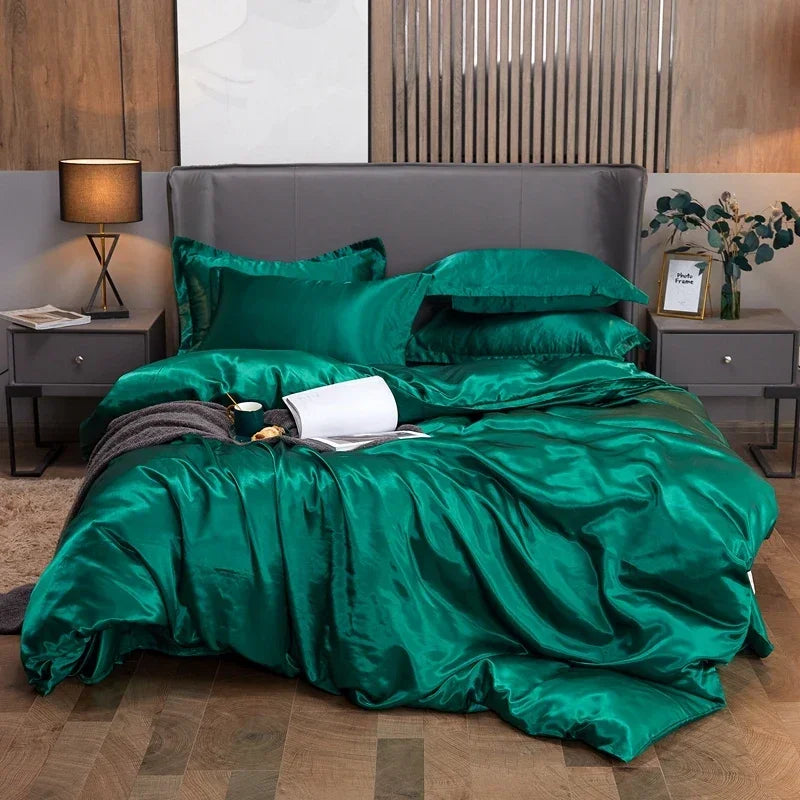 Juego de Cama 4 Piezas Rayón Premium Color Sólido