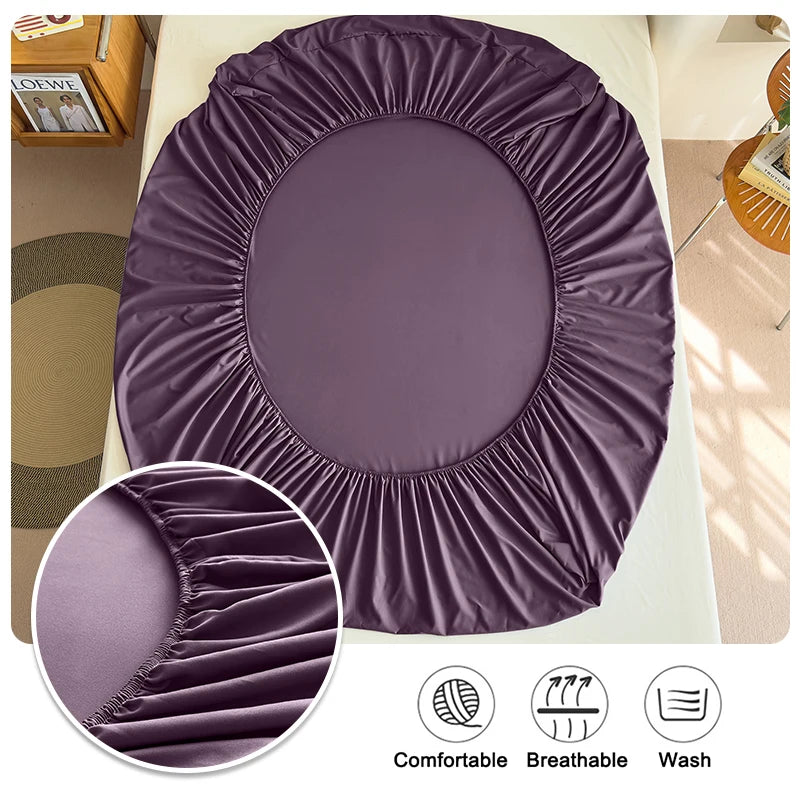 Sábana Bajera Elástica Colores Sólidos King/Queen 150-200cm