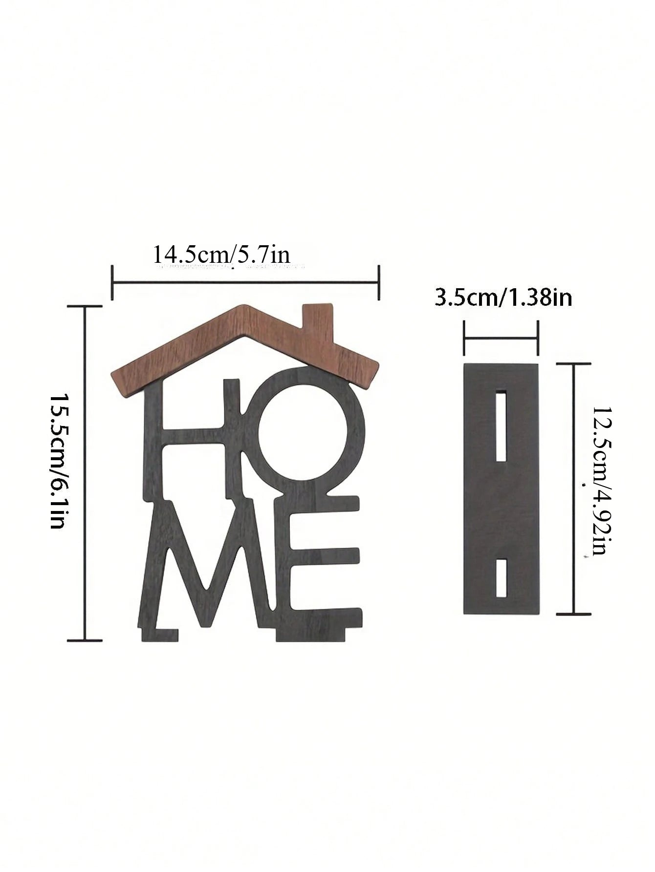 Adorno de Madera Decorativo Serie HOME para Escritorio