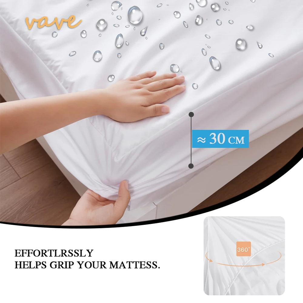 Protector de Colchón Impermeable con Elástico 1,5 y 2 Plazas