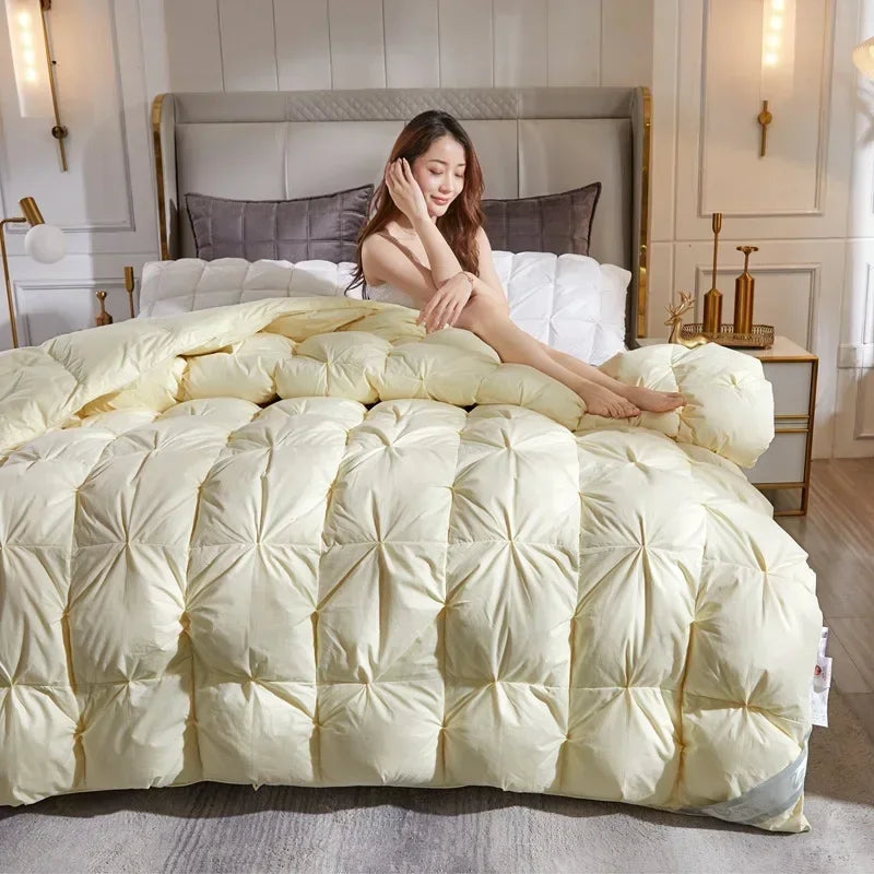 Plumón de Plumón de Ganso Blanco 95% Cama Doble o Individual