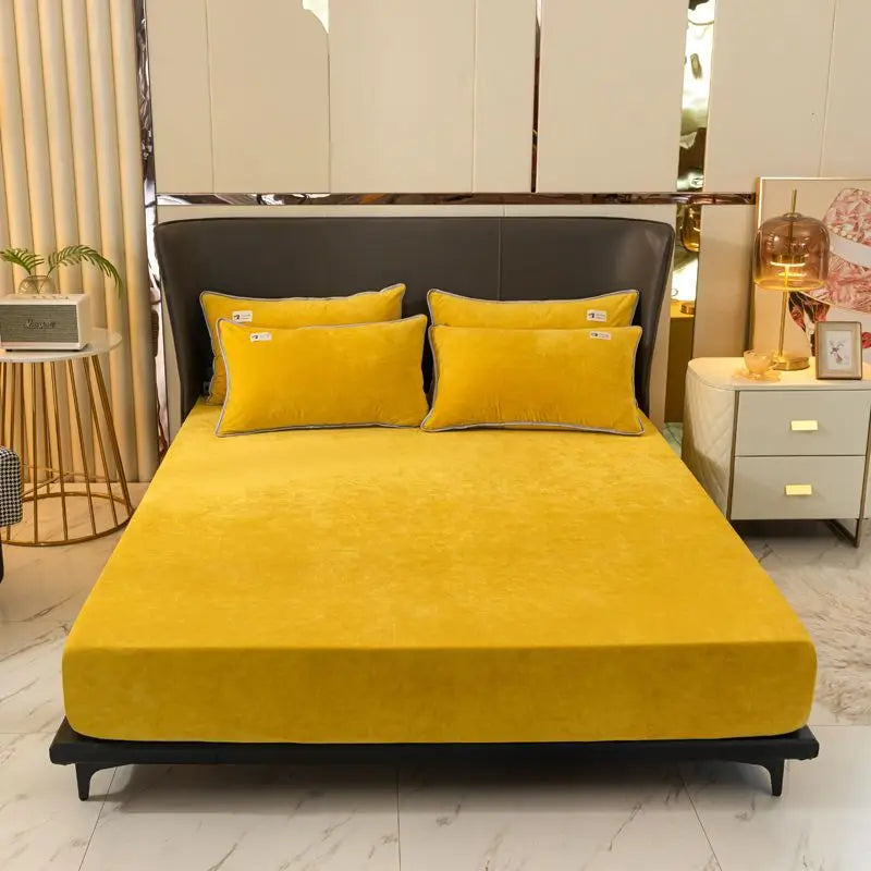 Sábana Bajera Terciopelo Ajustable 1 a 2 Plazas 90-180 cm