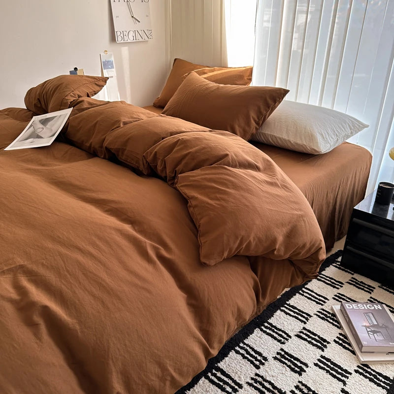 Juego de Cama 100% Algodón 4 Piezas King, Queen y 2 Plazas