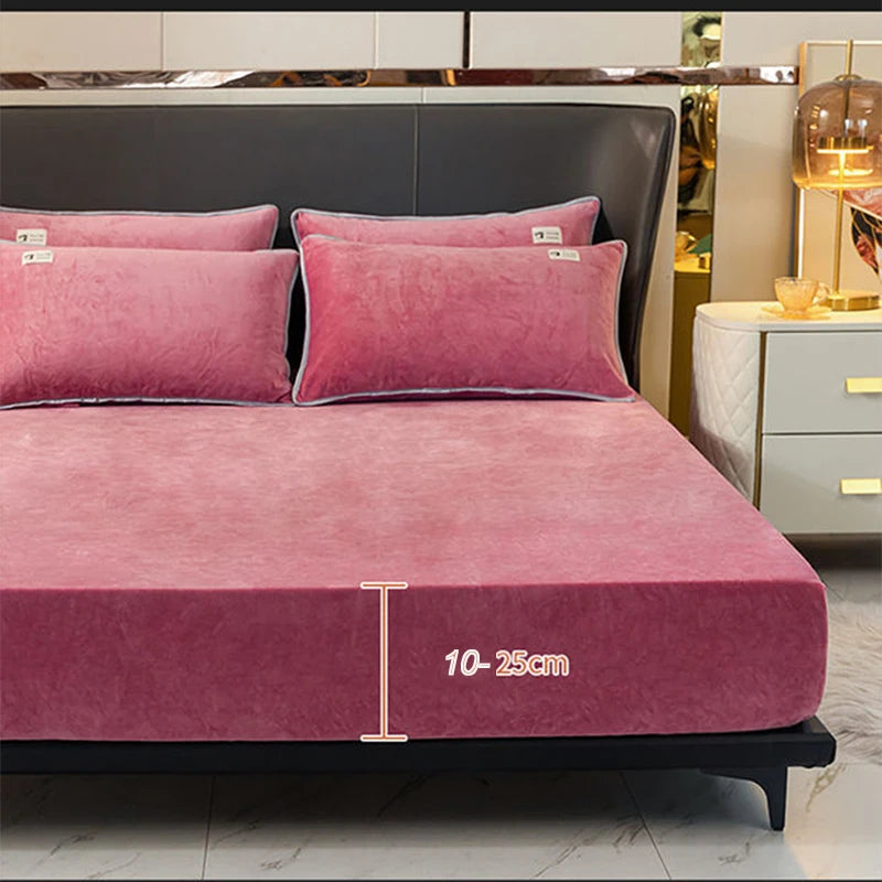 Sábana Bajera Terciopelo Ajustable 1 a 2 Plazas 90-180 cm