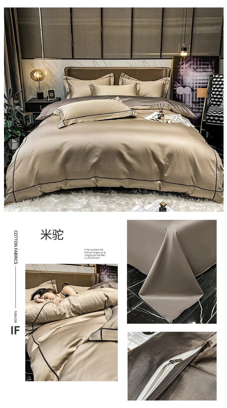 Juego de Ropa de Cama Lujo Algodón Egipcio 800 Hilos Hotelera