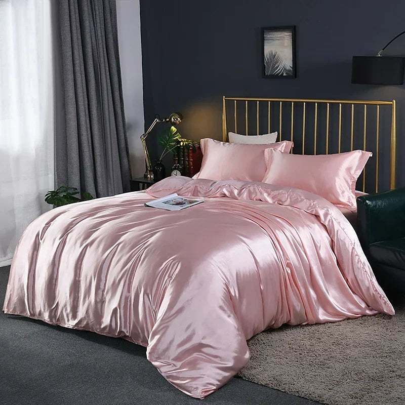 Juego de Cama 4 Piezas Rayón Premium Color Sólido