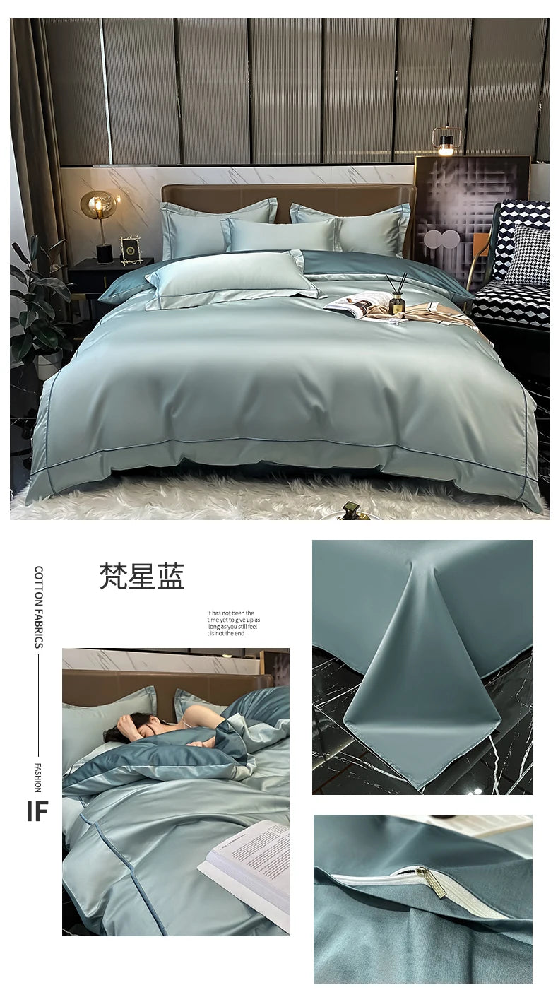 Juego de Ropa de Cama Lujo Algodón Egipcio 800 Hilos Hotelera