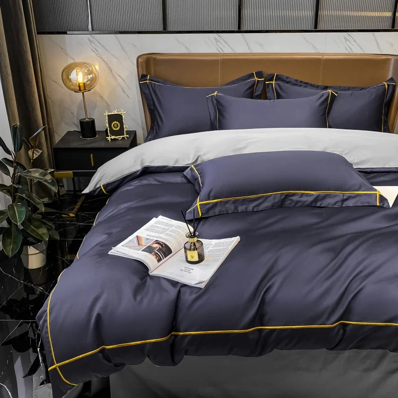 Juego de Ropa de Cama Lujo Algodón Egipcio 800 Hilos Hotelera