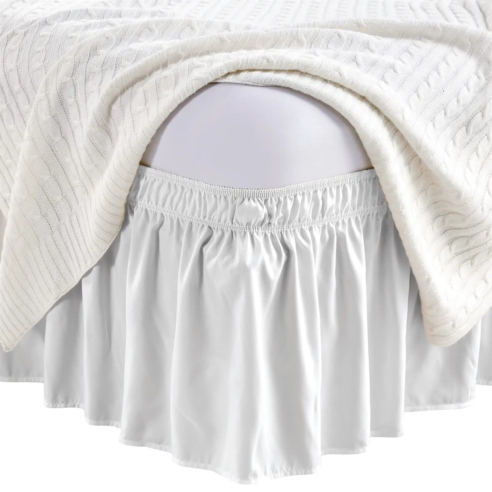 Falda de Cama Elástica con Volantes King Queen Twin