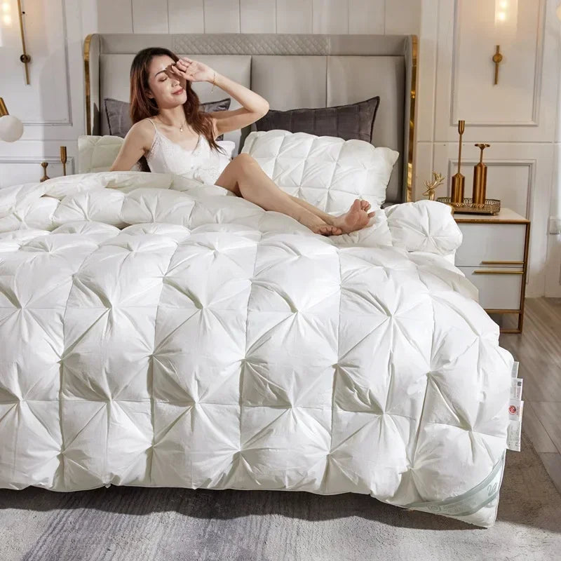Plumón de Plumón de Ganso Blanco 95% Cama Doble o Individual
