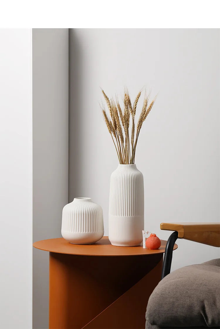 Jarrón de Cerámica Moderno Decorativo para Sala de Estar