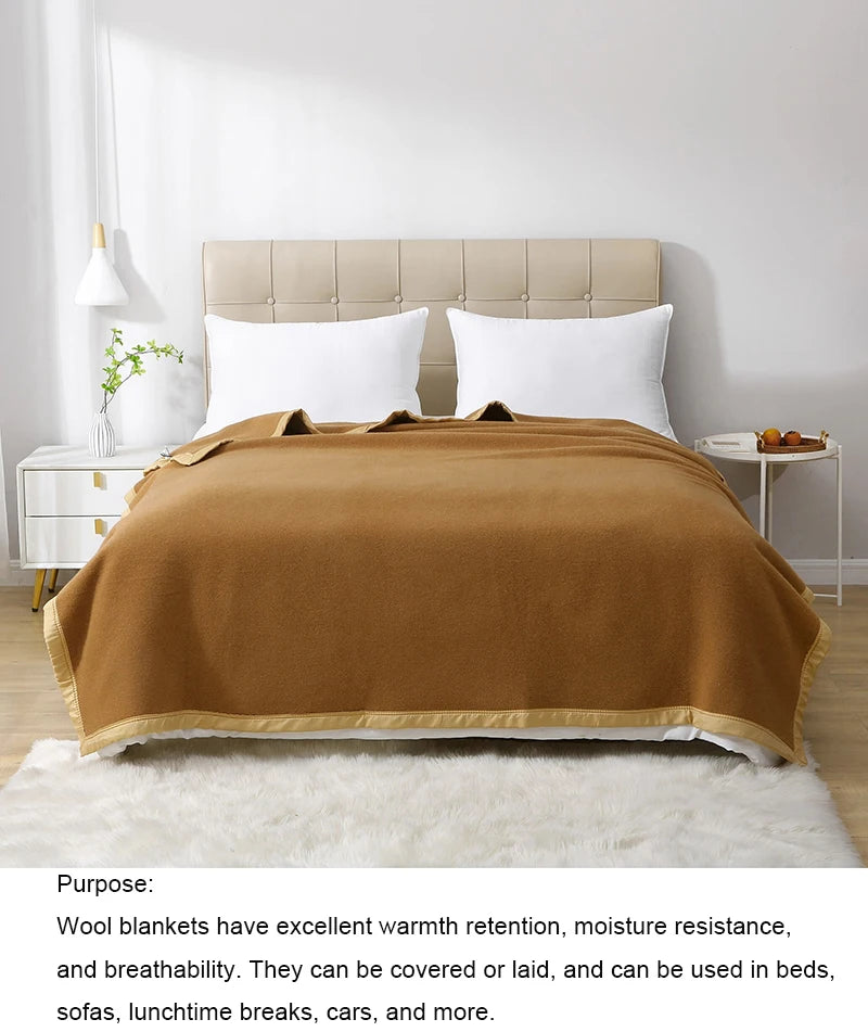 Manta Polar 100% Lana Cálida Invierno 1.5 a 2m