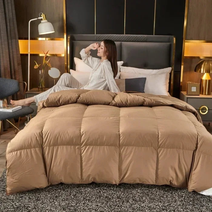 Plumón de Plumón de Ganso Blanco 95% Cama Doble o Individual