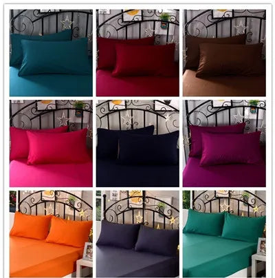 Sábana Bajera Ajustable 1,5 Plazas 100% Poliéster Color Sólido