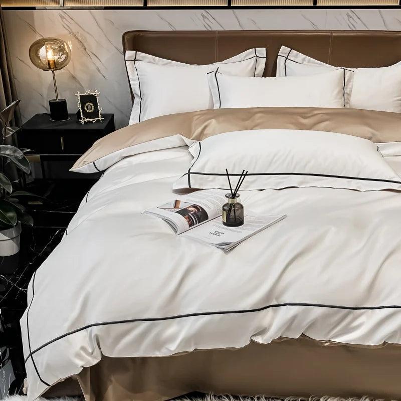 Juego de Ropa de Cama Lujo Algodón Egipcio 800 Hilos Hotelera