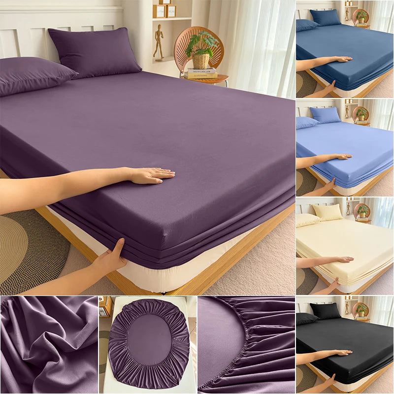 Sábana Bajera Elástica Colores Sólidos King/Queen 150-200cm