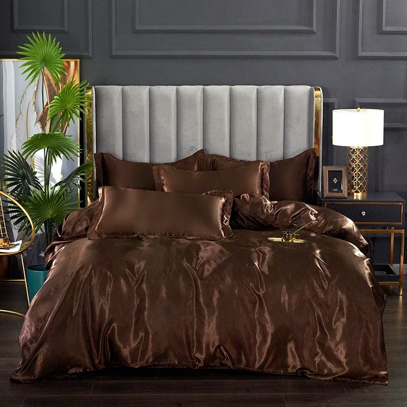Juego de Cama 4 Piezas Rayón Premium Color Sólido