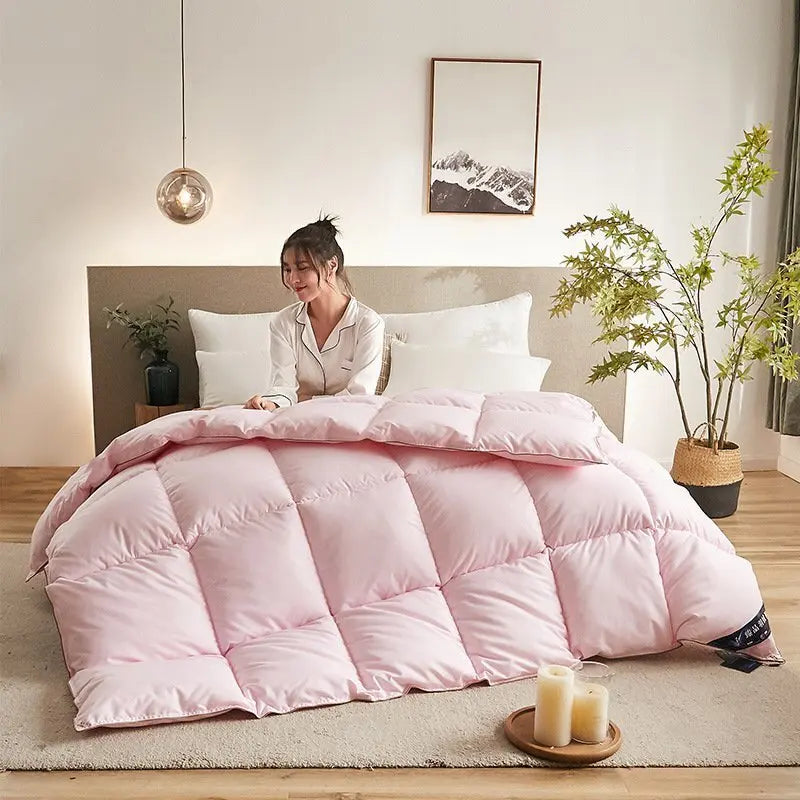 Plumón de Plumas Suave y Cálido para Cama
