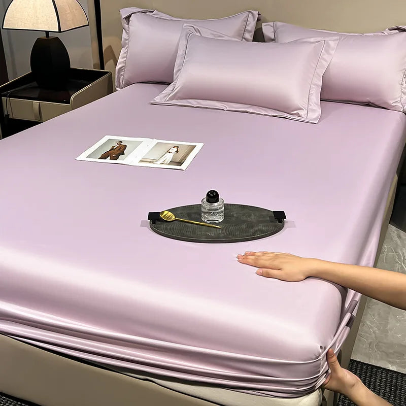 Sábana Bajera Seda Glacial 1 Plaza 90x200 cm Satén Suave