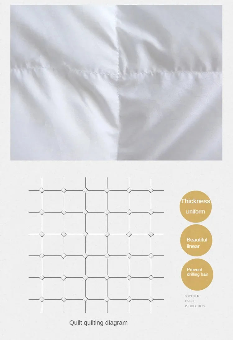 Plumón de Plumón de Ganso Blanco 95% Cama Doble o Individual