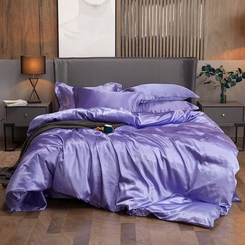 Juego de Cama 4 Piezas Rayón Premium Color Sólido