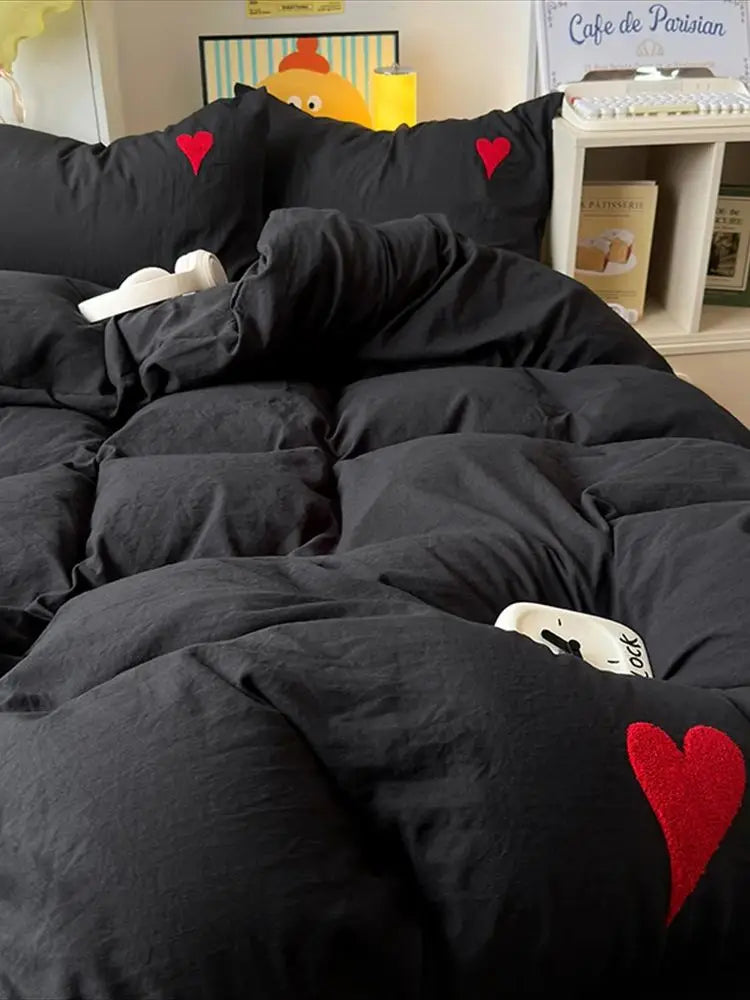 Juego de Cama Estilo Coreano Minimalista Suave y Elegante