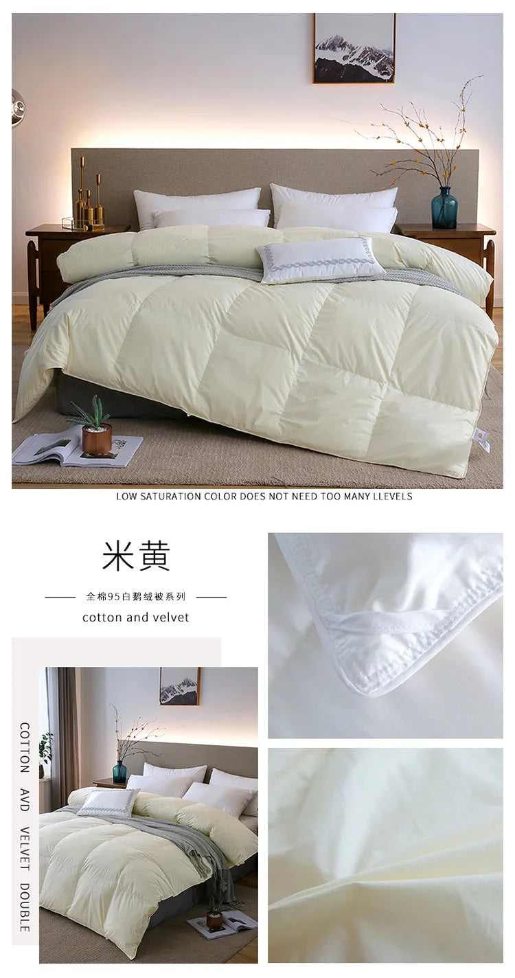 Plumón de Plumón de Ganso Blanco 95% Cama Doble o Individual