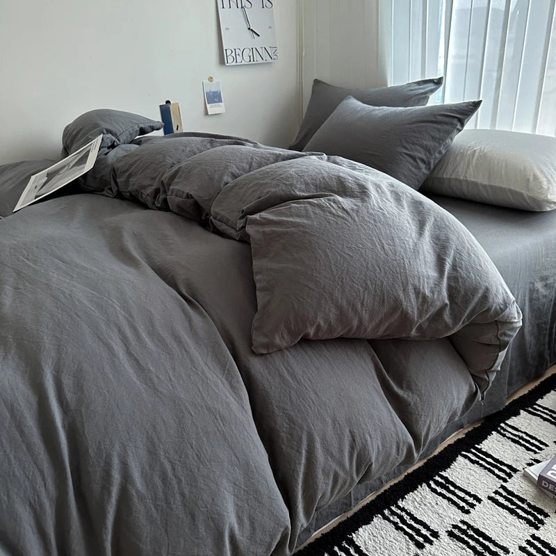 Juego de Cama 100% Algodón 4 Piezas King, Queen y 2 Plazas