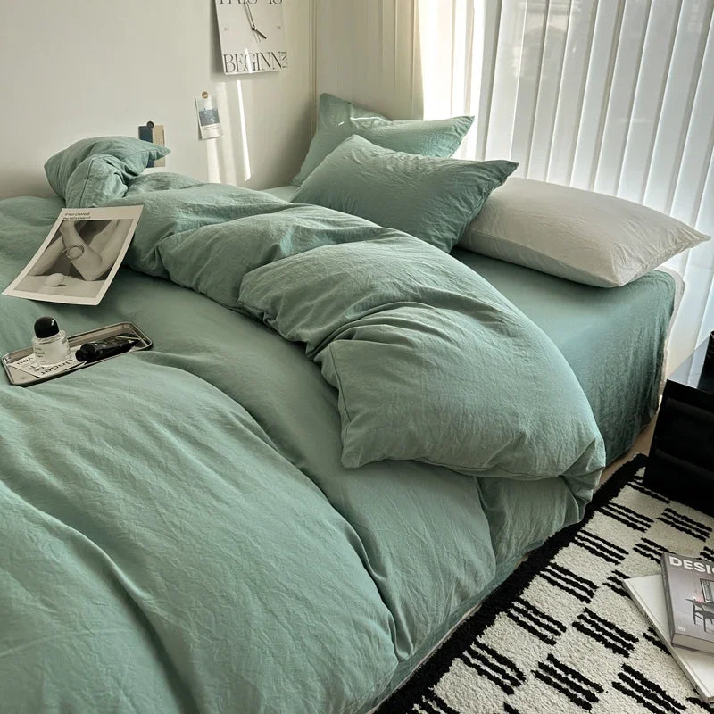 Juego de Cama 100% Algodón 4 Piezas King, Queen y 2 Plazas