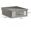 Caja Organizadora de Tela con Cremallera y Ventana