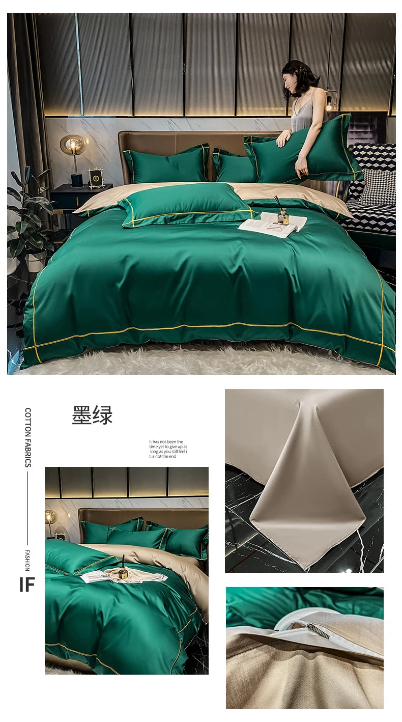 Juego de Ropa de Cama Lujo Algodón Egipcio 800 Hilos Hotelera