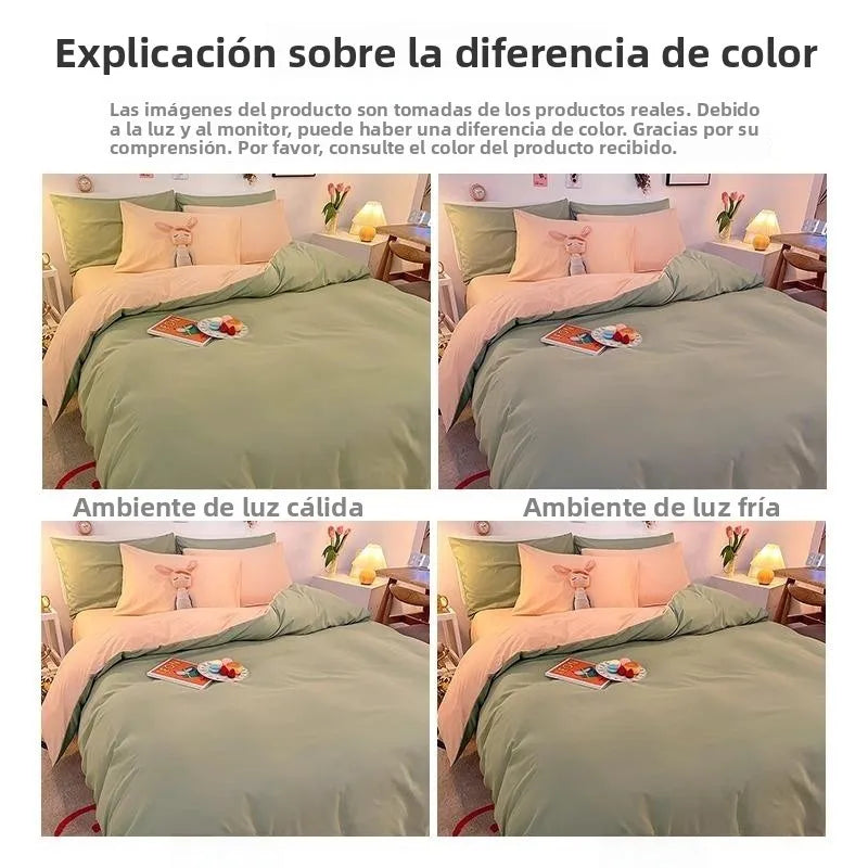 Juego de Ropa de Cama Algodón Frescura Verano 3 Piezas