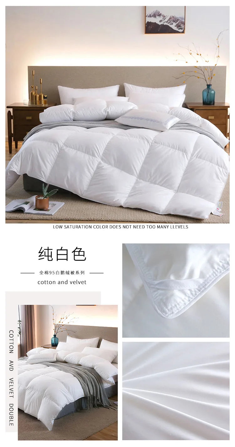 Plumón de Plumón de Ganso Blanco 95% Cama Doble o Individual