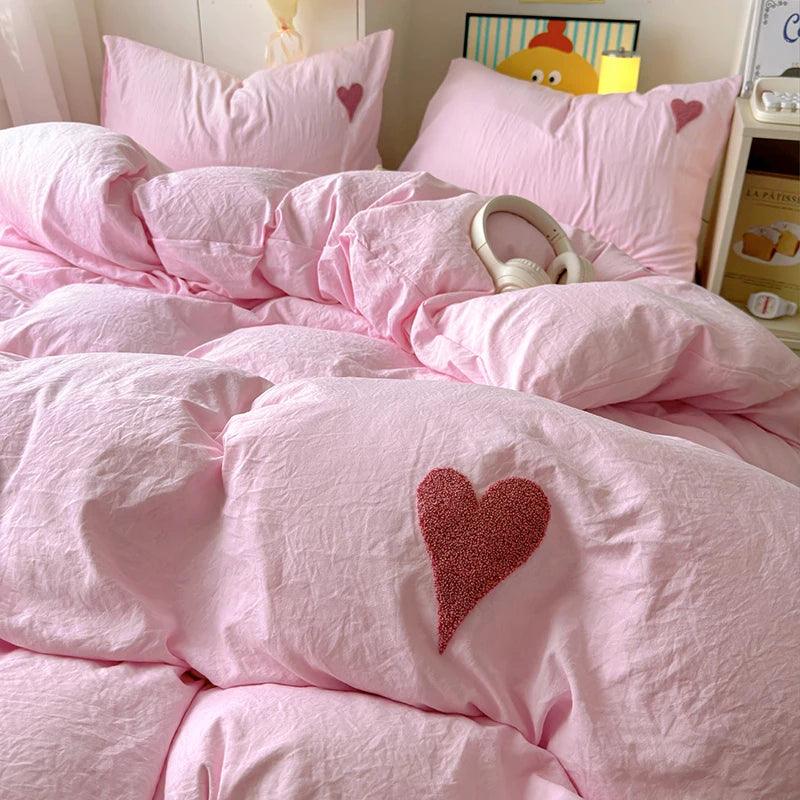 Juego de Cama Estilo Coreano Minimalista Suave y Elegante