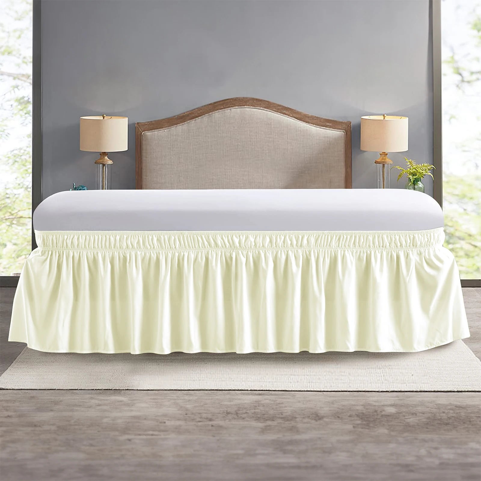 Falda de Cama Elástica con Volantes King Queen Twin