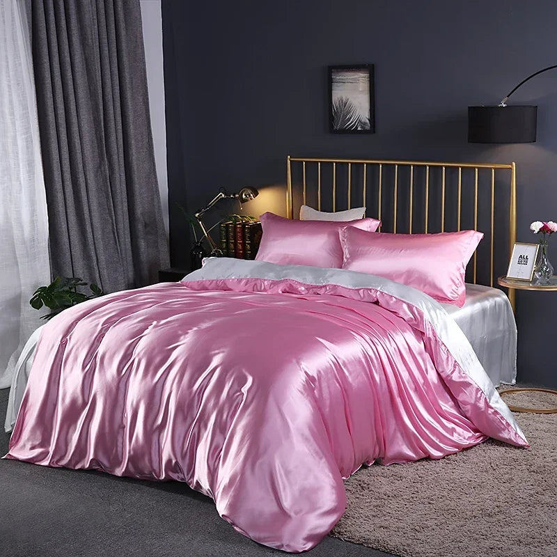 Juego de Cama 4 Piezas Rayón Premium Color Sólido