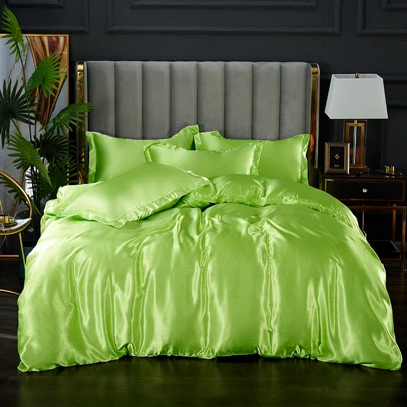Juego de Cama 4 Piezas Rayón Premium Color Sólido